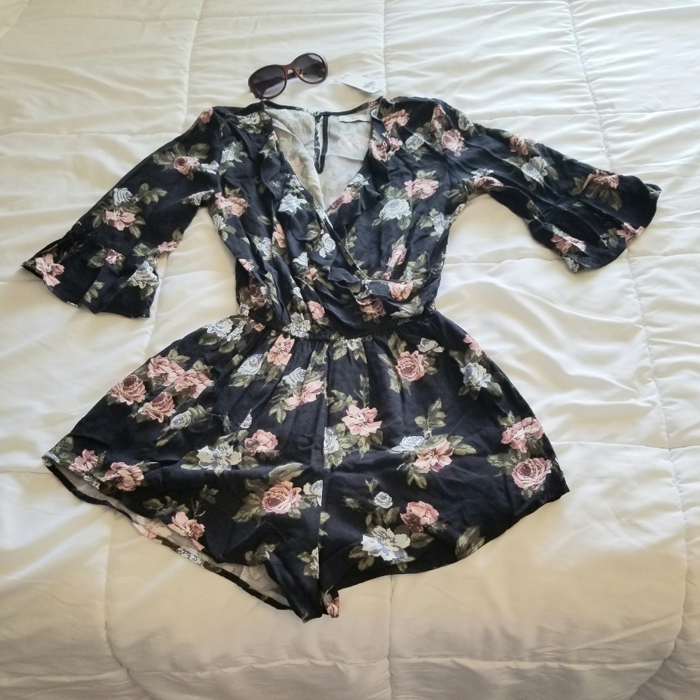 A&F Romantic Ruffles & Roses Romper